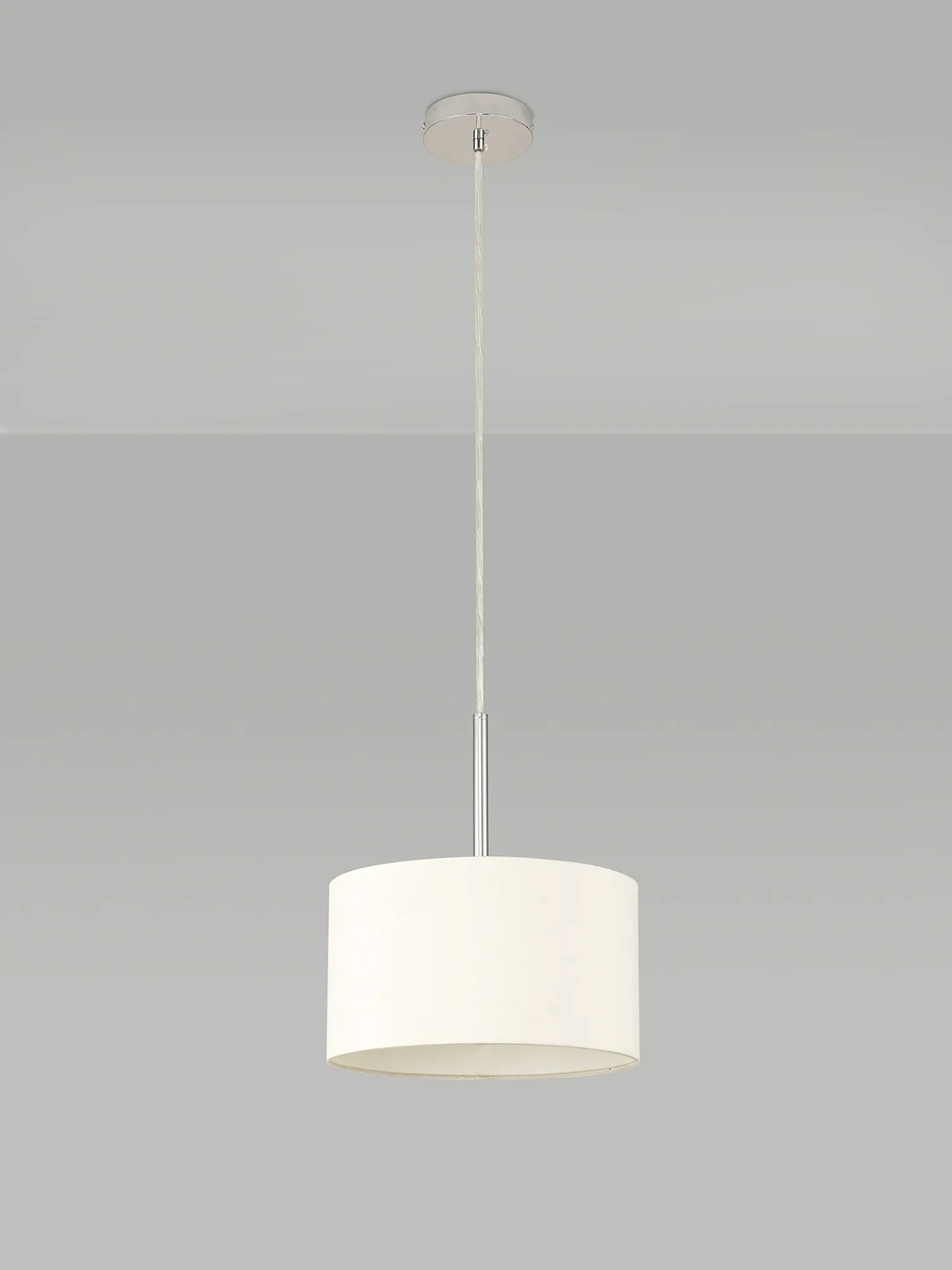 Baymont 30cm Pendant 1 Light Polished Chrome, Ivory Pearl DK0119  Deco Baymont CH IV